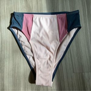 Xhilaration Color Block High Waisted Bikini Bottoms